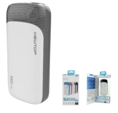 Φωτογραφία προϊόντος: NEWTOP Powerbank PB18 5200mAh ΛΕΥΚΟ-ΓΚΡΙ