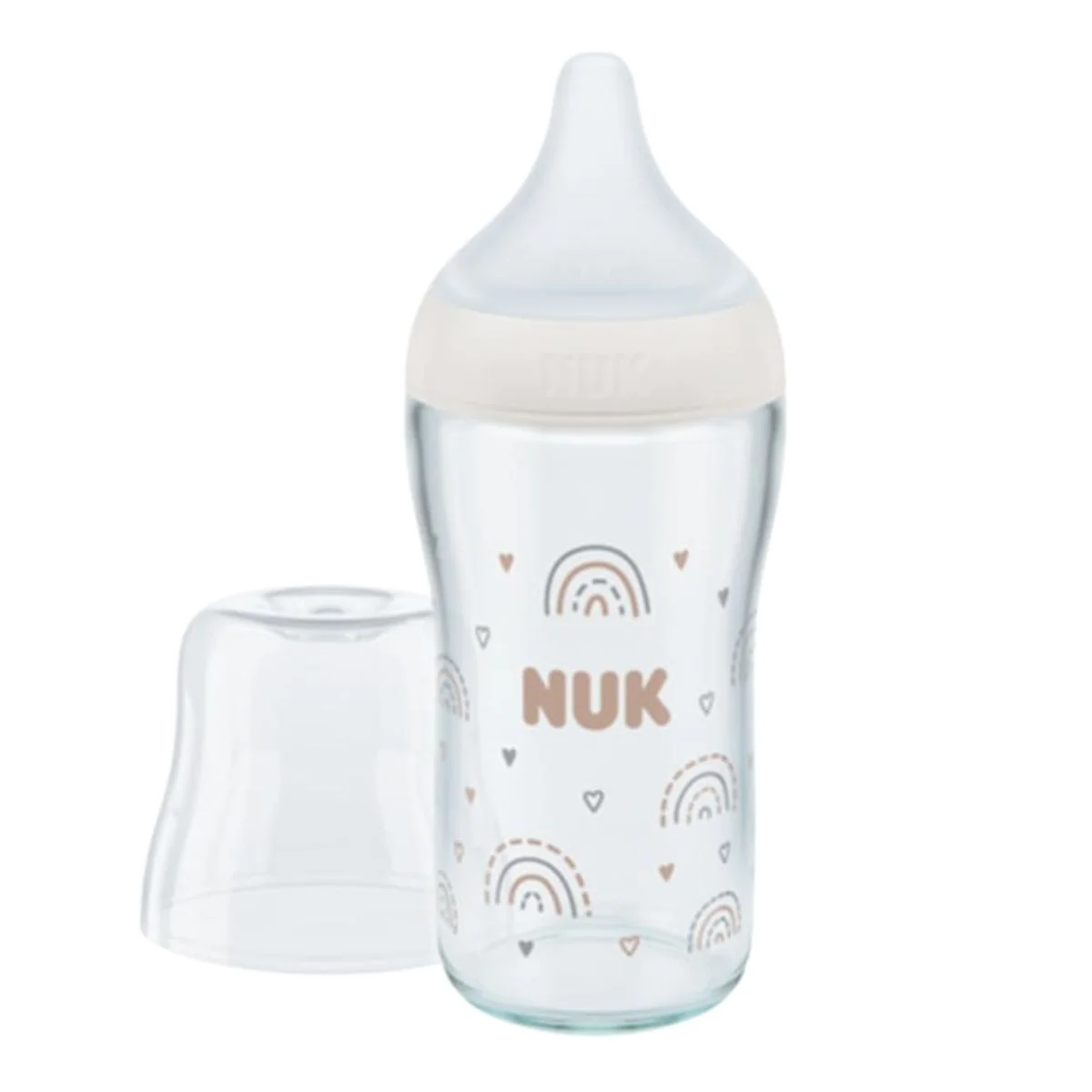 Φωτογραφία προϊόντος: Nuk,Nuk Μπιμπερό Γυάλινα Nuk Perfect Match Γυάλινο Μπιμπερό με Δείκτη Ελέγχου Θερμοκρασίας 3m+ 230ml