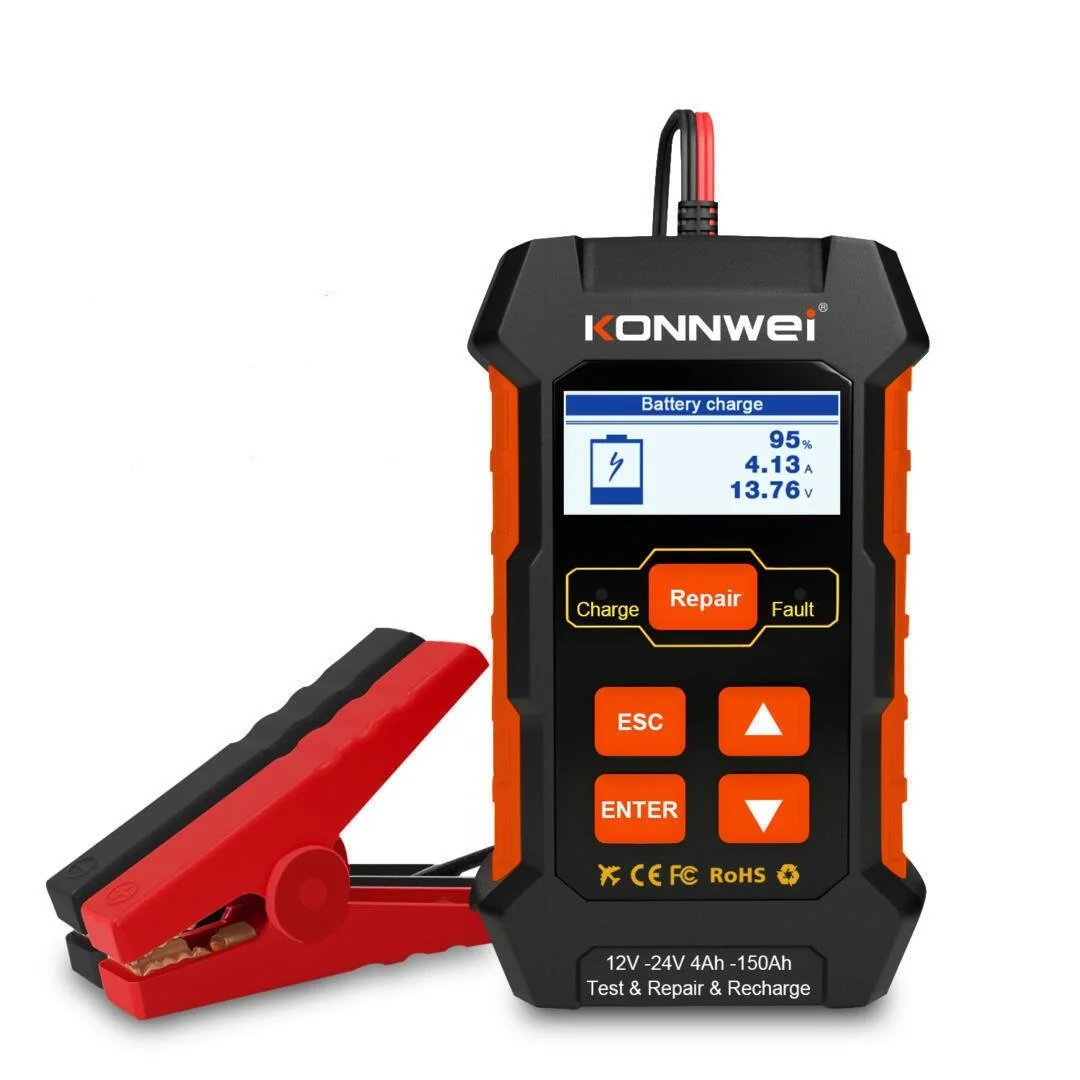 Φωτογραφία προϊόντος: OEM Konnwei KW-520 Ψηφιακό Battery Tester με Κροκοδειλάκια