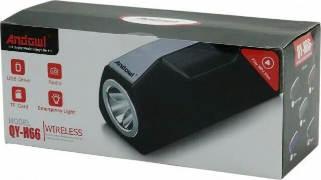 Φωτογραφία προϊόντος: Andowl QY-H66 Ηχείο Bluetooth 6W με Ραδιόφωνο Μαύρο