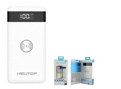 Φωτογραφία προϊόντος: NEWTOP Powerbank PB22 10000mAh με ασύρματη φόρτιση σε ΛΕΥΚΟ Χρώμα