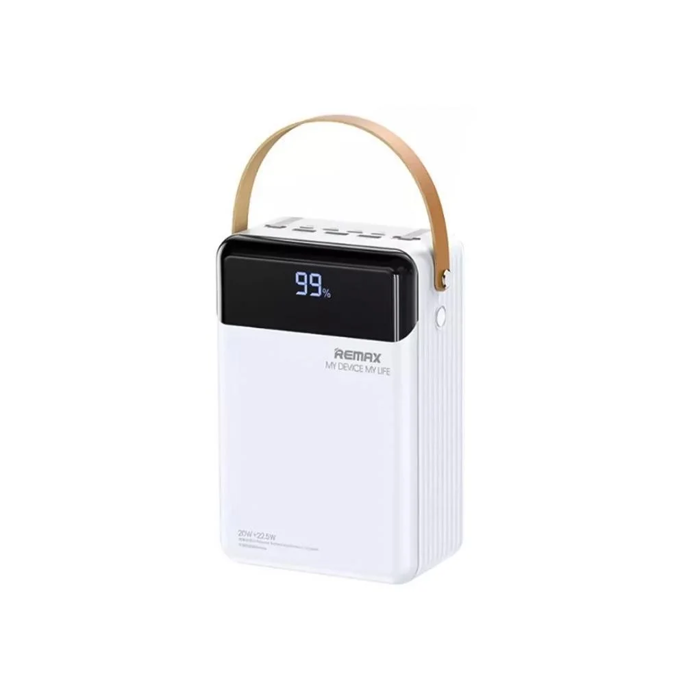 Φωτογραφία προϊόντος: Remax RPP-566 Power Bank 80000mAh 22.5W με 2 Θύρες USB-A και Θύρα USB-C Quick Charge 3.0 Λευκό