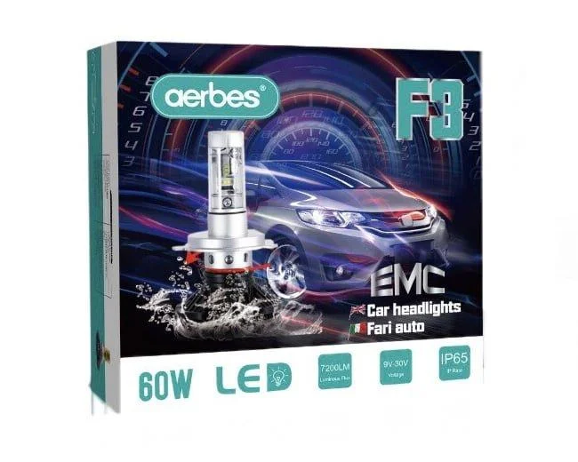 Φωτογραφία προϊόντος: OEM Aerbes Λαμπτήρες LED SMD Φώτα Πορείας H7 60W 6000K F3 7200Lm