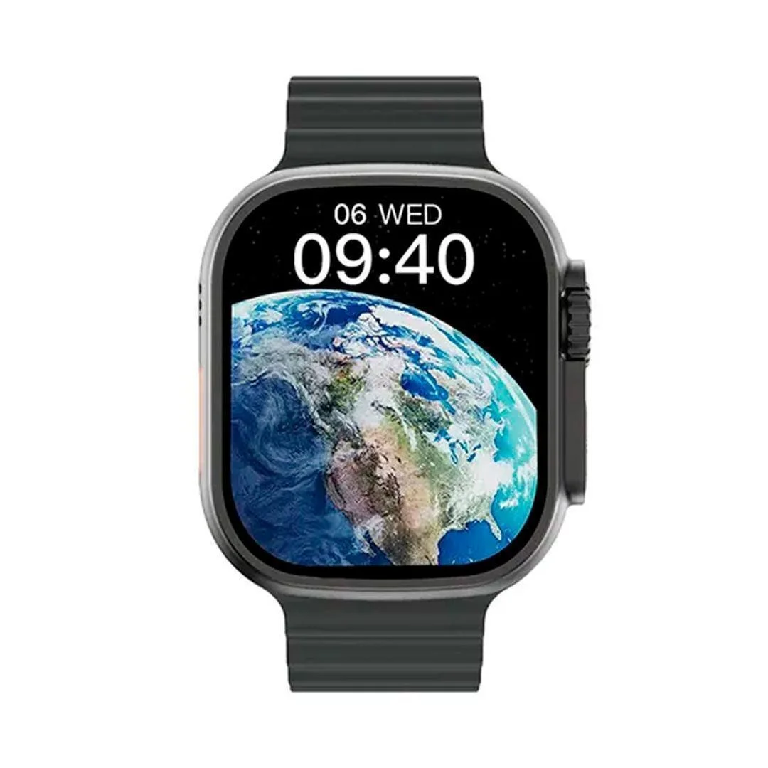 Φωτογραφία προϊόντος: OEM DT NO.1 DT8 Ultra Aluminium 43mm Smartwatch με Παλμογράφο (Μαύρη Κάσα / Μαύρο Λουρί Σιλικόνης)