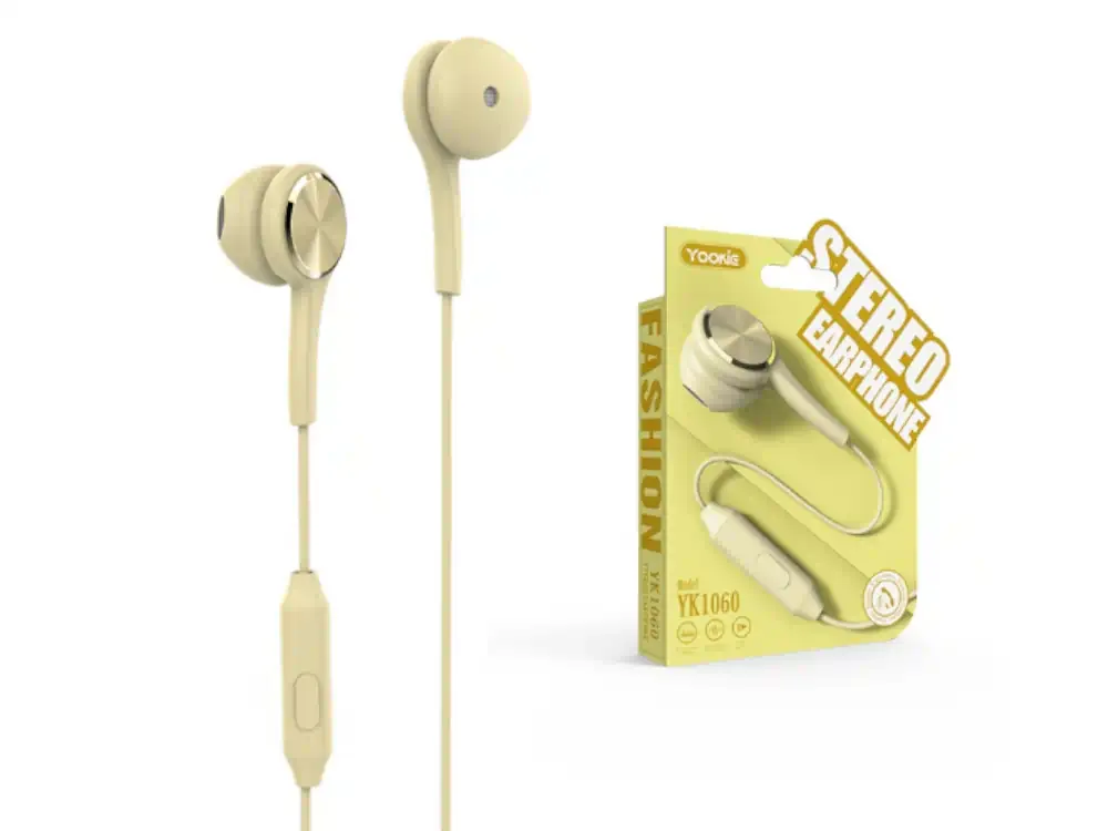 Φωτογραφία προϊόντος: Ακουστικά Handsfree Yookie YK1060 Earbuds Κίτρινο