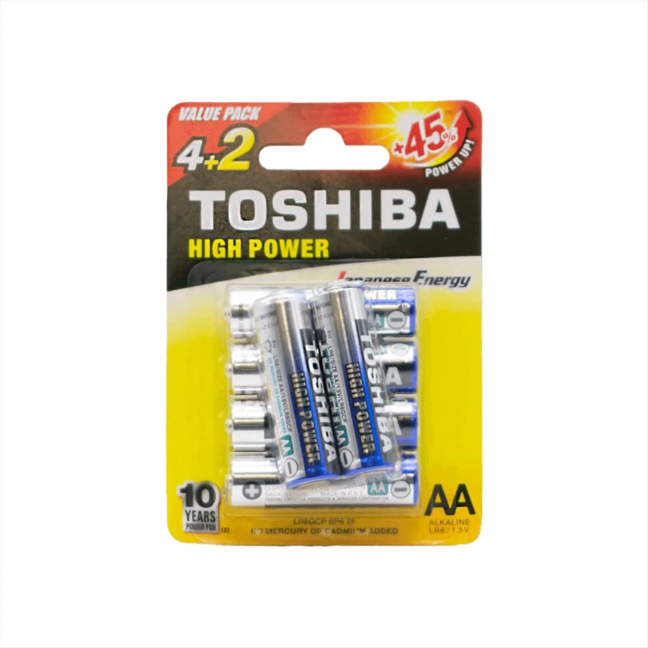 Φωτογραφία προϊόντος: Toshiba Μπαταρίες Αlkaline ΑΑ 4+2 Δώρο - 448.1.589284