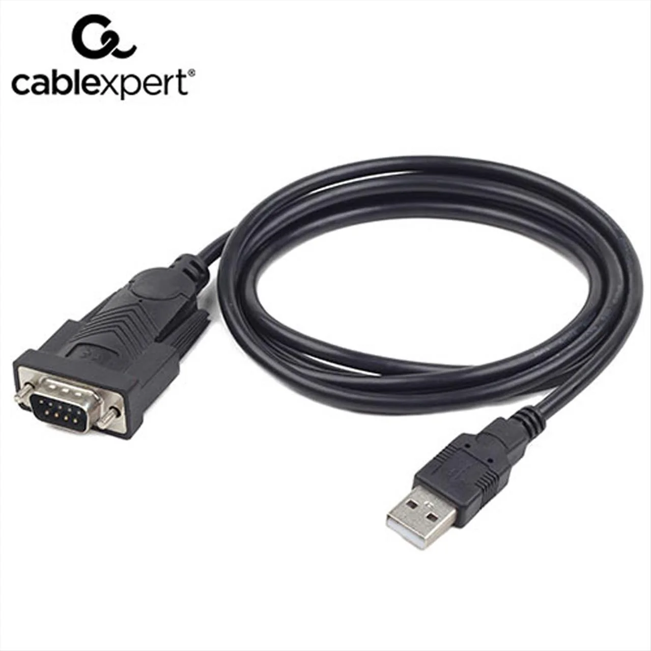 Φωτογραφία προϊόντος: Cablexpert Καλώδιο USB TO DB9M Serial Port Converter Black 1.5m - UAS-DB9M-02