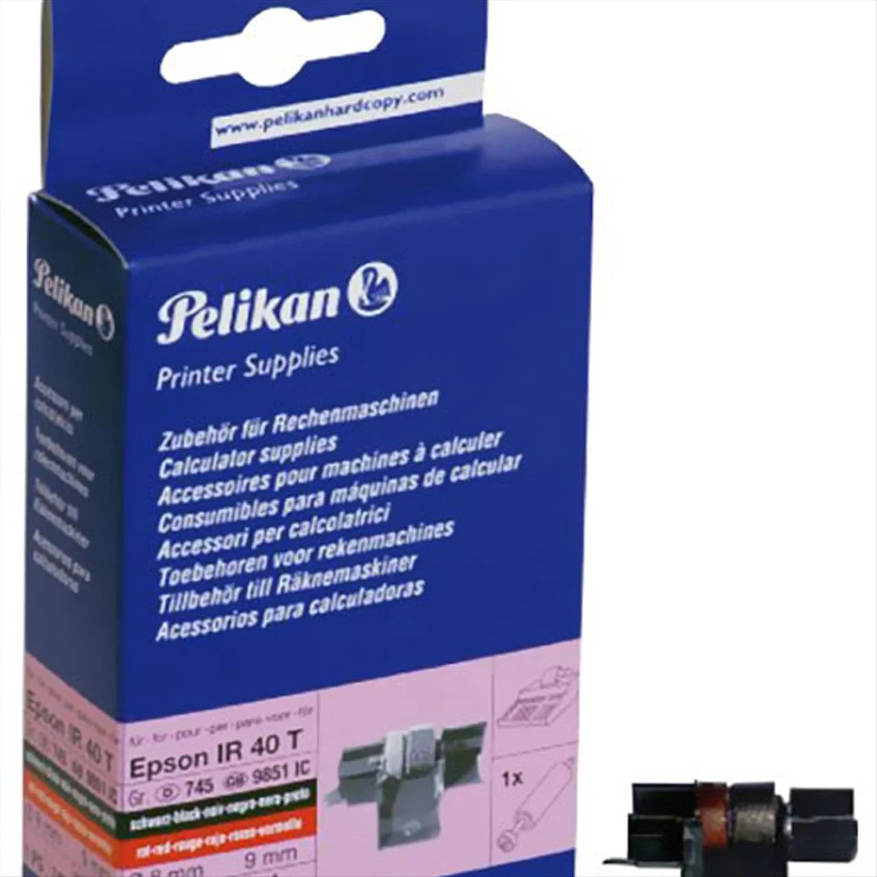 Φωτογραφία προϊόντος: Pelikan Ταμπόν GR745 IR 40 T Μαύρο/Κόκκινο Φ8mm 9mm - 335708