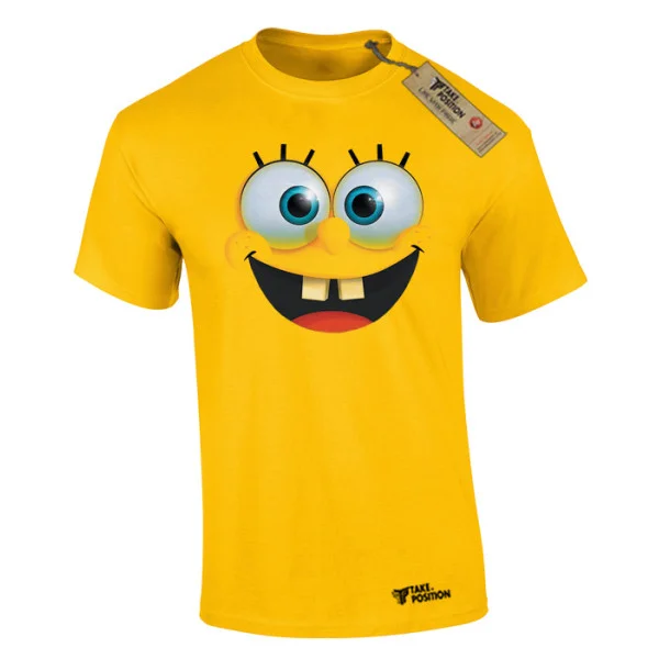 Φωτογραφία προϊόντος: Ανδρικό μπλουζάκι t-shirt βαμβακερό Takeposition Bob happy face, Κίτρινο, 320-1383-04
