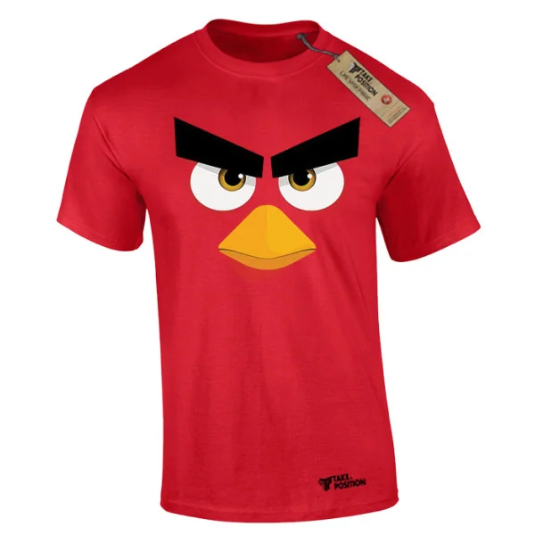 Φωτογραφία προϊόντος: Ανδρικό μπλουζάκι t-shirt βαμβακερό Takeposition Angry birds Red, Κόκκινο, 320-1397-05