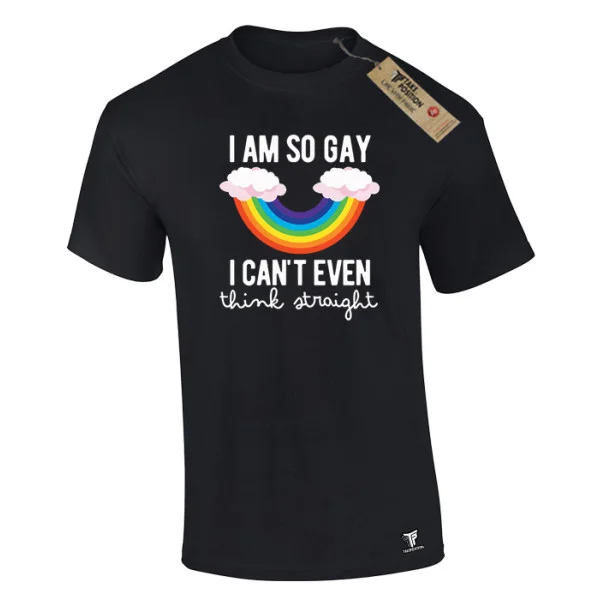 Φωτογραφία προϊόντος: Ανδρικό T-Shirt Cant think straight Μαύρο – Takeposition Pride Edition