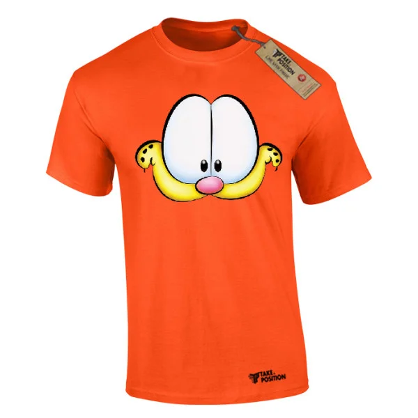 Φωτογραφία προϊόντος: Ανδρικό μπλουζάκι t-shirt βαμβακερό Takeposition Garfield Face, Πορτοκαλί, 320-1393-19