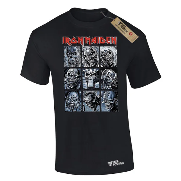Φωτογραφία προϊόντος: Ανδρικό μπλουζάκι t-shirt βαμβακερό Takeposition Iron Maiden the beast σε Μαύρο, 320-7508b-02