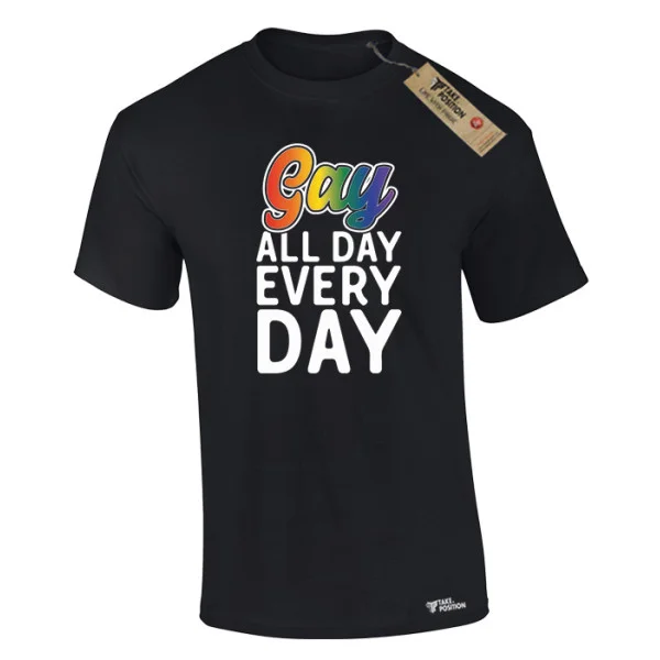 Φωτογραφία προϊόντος: Ανδρικό T-Shirt Gay all day Μαύρο – Takeposition Pride Edition