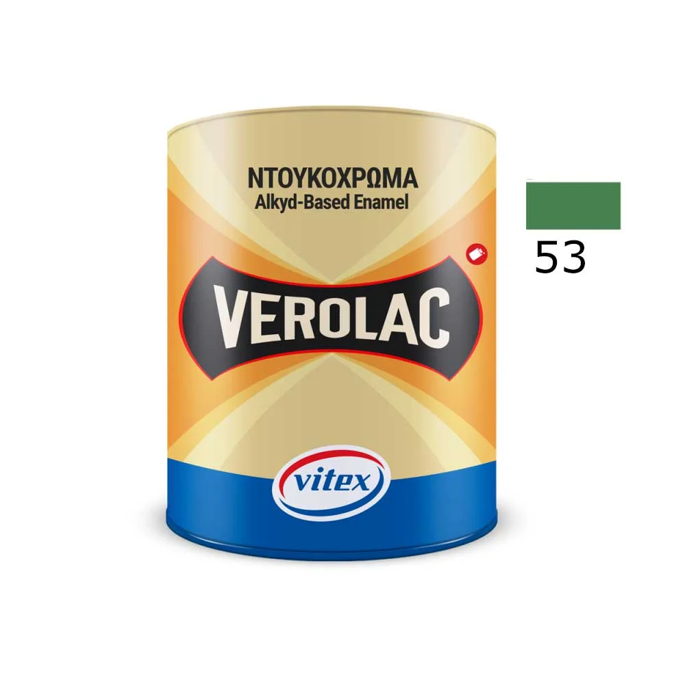 Φωτογραφία προϊόντος: Vitex VEROLAC No 53 Βερνικόχρωμα Διαλύτου για Μεταλλικές και Ξύλινες Επιφάνειες Λαχανί Σκούρο0.375 lt