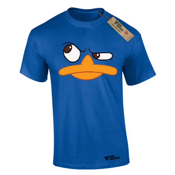 Φωτογραφία προϊόντος: Ανδρικό μπλουζάκι t-shirt βαμβακερό Takeposition Duck face, Μπλε royal, 320-1395-10