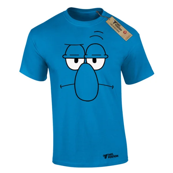 Φωτογραφία προϊόντος: Ανδρικό μπλουζάκι t-shirt βαμβακερό Takeposition Squidward face, Τιρκουάζ, 320-1402-16