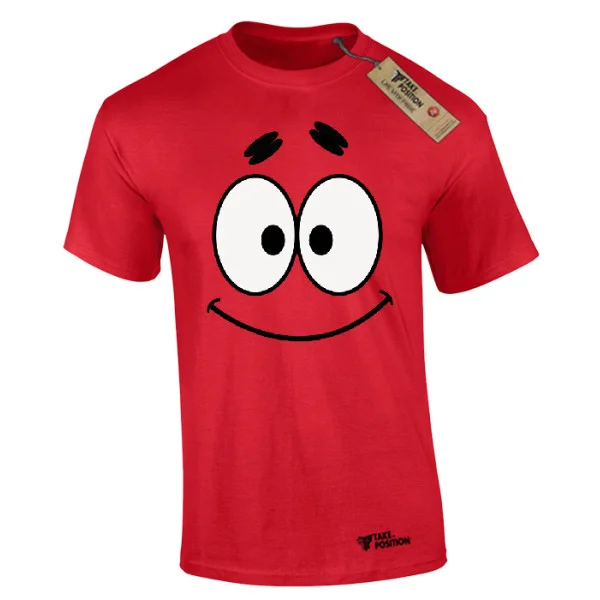 Φωτογραφία προϊόντος: Ανδρικό μπλουζάκι t-shirt βαμβακερό Takeposition Patric star face, Κόκκινο, 320-1401-05