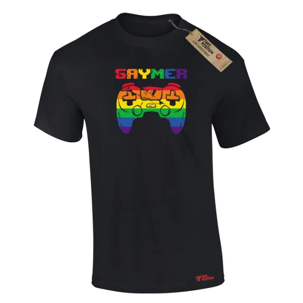Φωτογραφία προϊόντος: Ανδρικό T-Shirt Gaymer Μαύρο – Takeposition Pride Edition