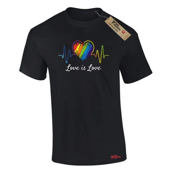 Φωτογραφία προϊόντος: Ανδρικό T-Shirt Love is Love Μαύρο – Takeposition Pride Edition