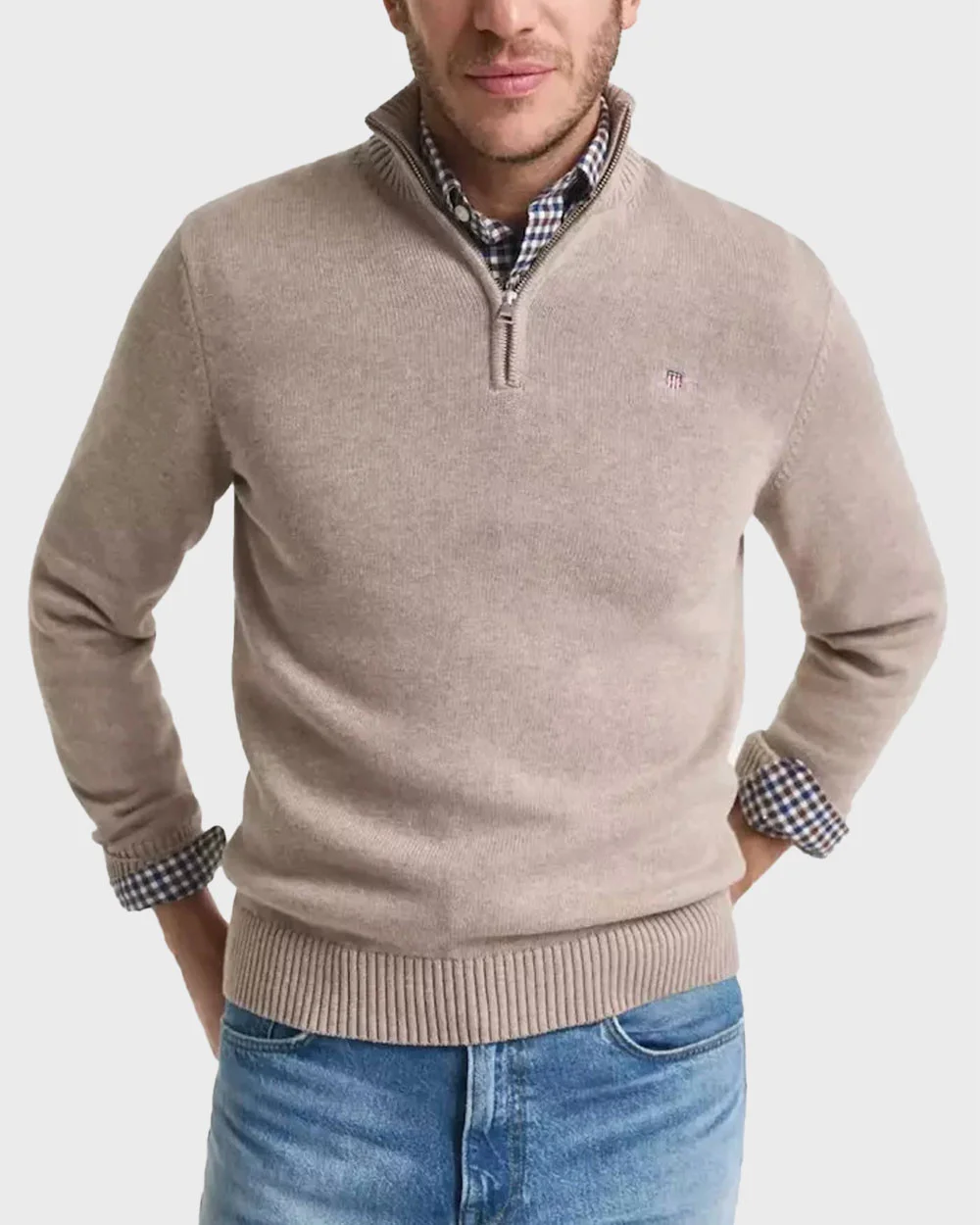 Φωτογραφία προϊόντος: GANT ΑΝΔΡΙΚΟ ΠΟΥΛΟΒΕΡ HALF-ZIP - 3G8030170 ΜΠΕΖ