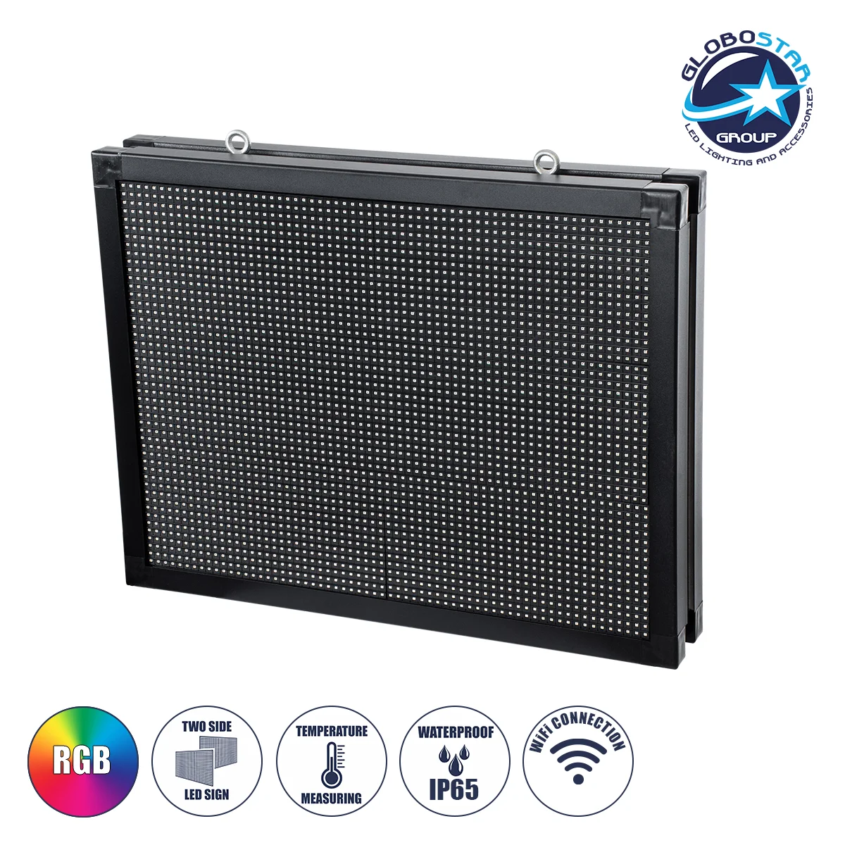 Φωτογραφία προϊόντος: GloboStar® DISPLAY 90289 LED Scrolling Display 64x48cm - Κυλιόμενη Ψηφιακή Πινακίδα / Επιγραφή Διπλής Όψης P10 LED SMD AC 220-240V - Λειτουργία μέσω Wi-Fi με Εφαρμογή APP - Αισθήτη