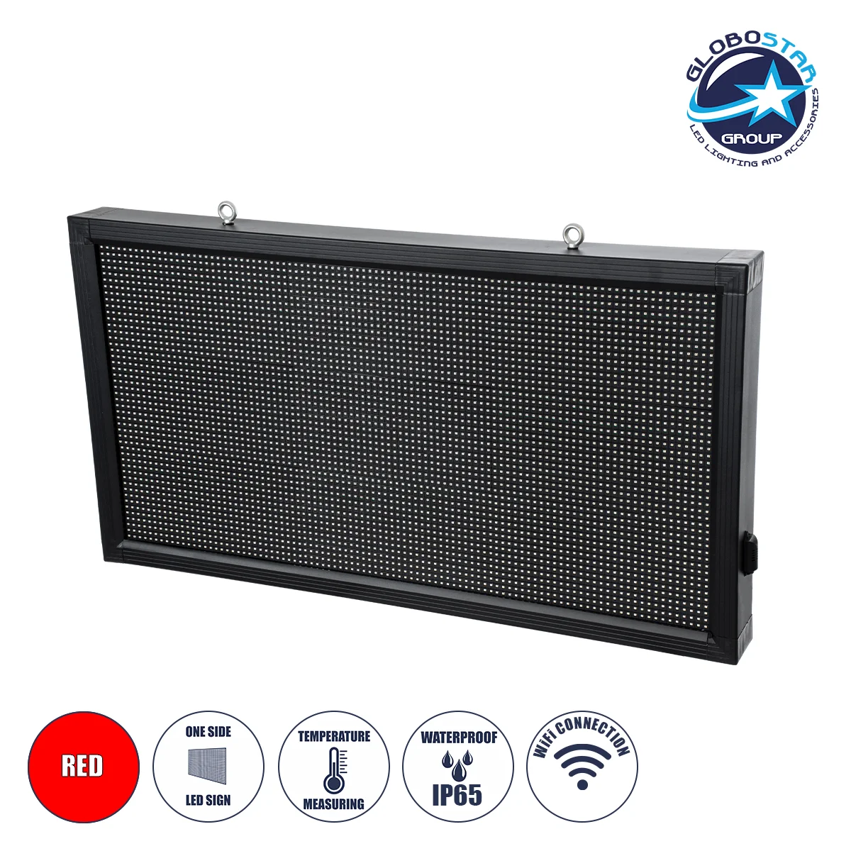 Φωτογραφία προϊόντος: GloboStar® DISPLAY 90296 LED Scrolling Display 96x48cm - Κυλιόμενη Ψηφιακή Πινακίδα / Επιγραφή Μονής Όψης P10 LED SMD AC 220-240V - Λειτουργία μέσω Wi-Fi με Εφαρμογή APP - Αισθήτηρ