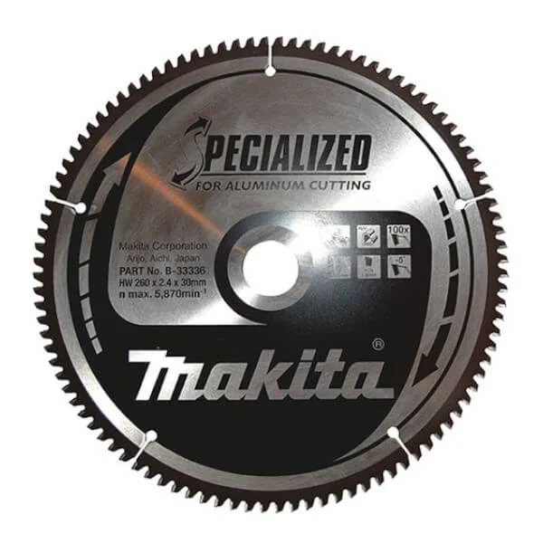 Φωτογραφία προϊόντος: MAKITA Β-33336 Δίσκος Κοπής Αλουμινίου Φ260mm με 100 Δόντια