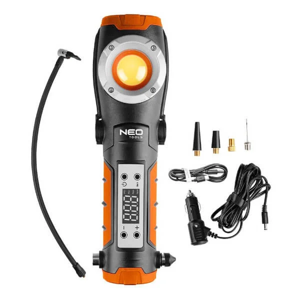 Φωτογραφία προϊόντος: NEO TOOLS 99-130 Αεροσυμπιεστής Αυτοκινήτου με Φακό Επαναφορτιζόμενος