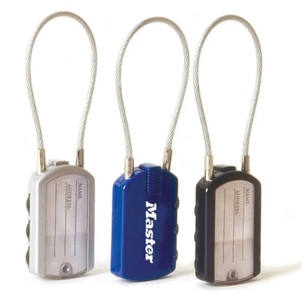 Φωτογραφία προϊόντος: MASTERLOCK MASTER LOCK 4684D Λουκέτο Αποσκευών Συρματοσχοίνου με Συνδυασμό και Ταμπελάκι Διάφορα Χρώματα 30mm