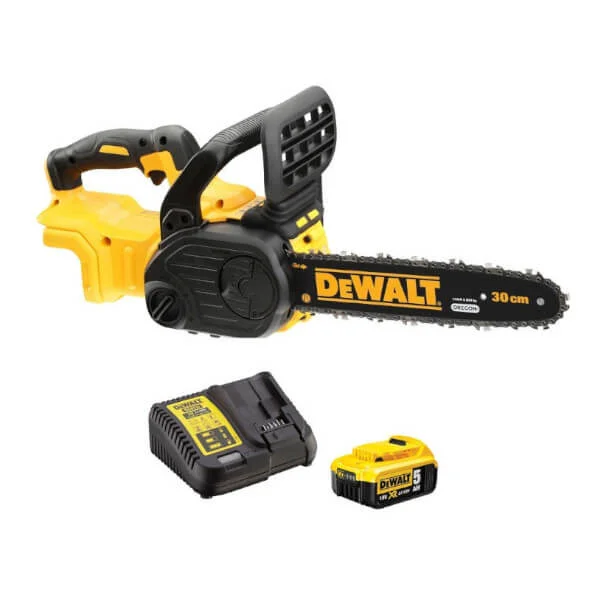 Φωτογραφία προϊόντος: DEWALT DCM565P1 Αλυσοπρίνο Μπαταρίας 18V Λάμα 30cm με Μπαταρία 5Ah και Φορτιστή