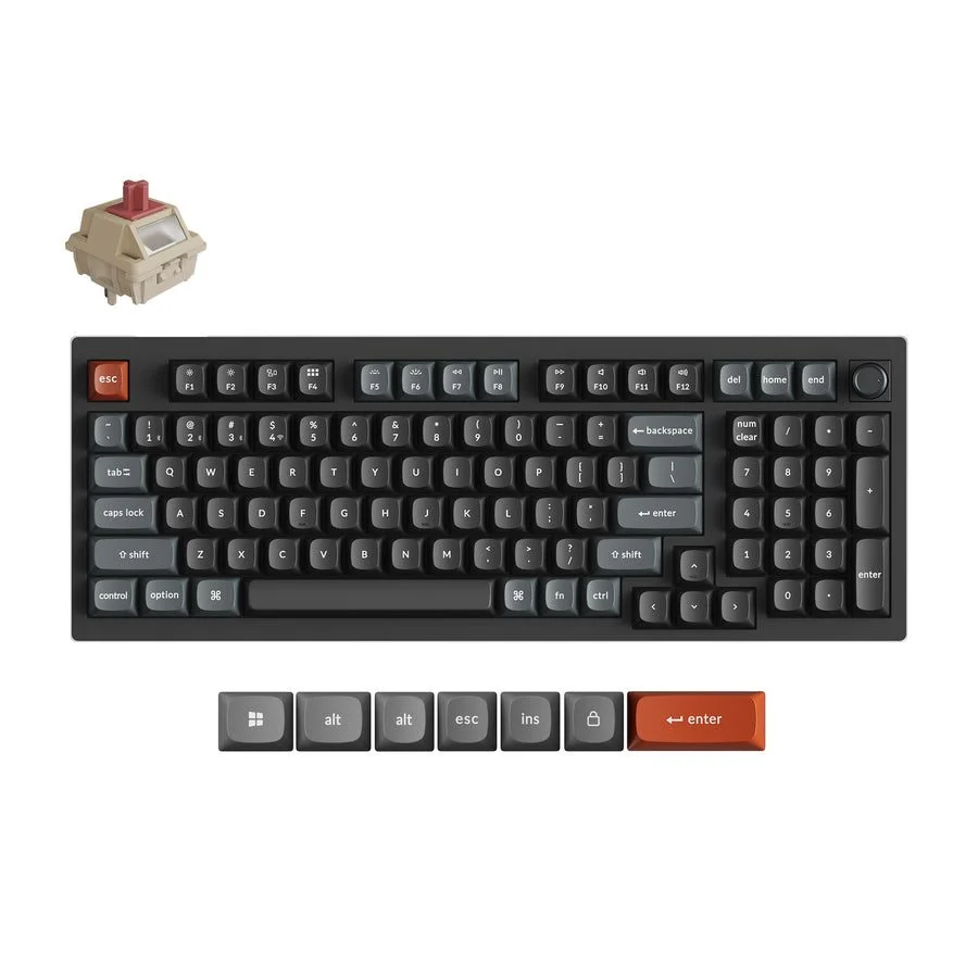 Φωτογραφία προϊόντος: Keychron V5 Ultra (V5U-D1) QMK/VIA 8K Wireless Custom Mechanical Keyboard Red Switch RGB 96% US