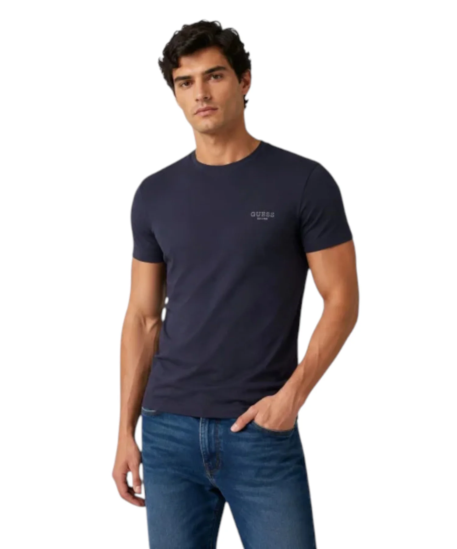 Φωτογραφία προϊόντος: Guess - Ανδρικό Κοντομάνικο T-Shirt M6YI24K3728-G7V2 Μπλε Ναυτικό