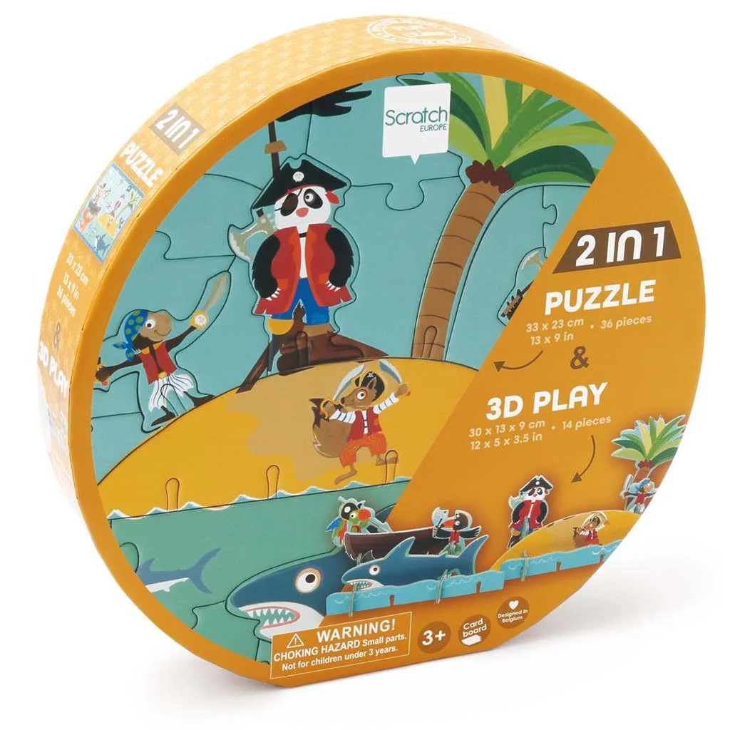 Φωτογραφία προϊόντος: Scratch 3D PIRATE PUZZLE 36pcs