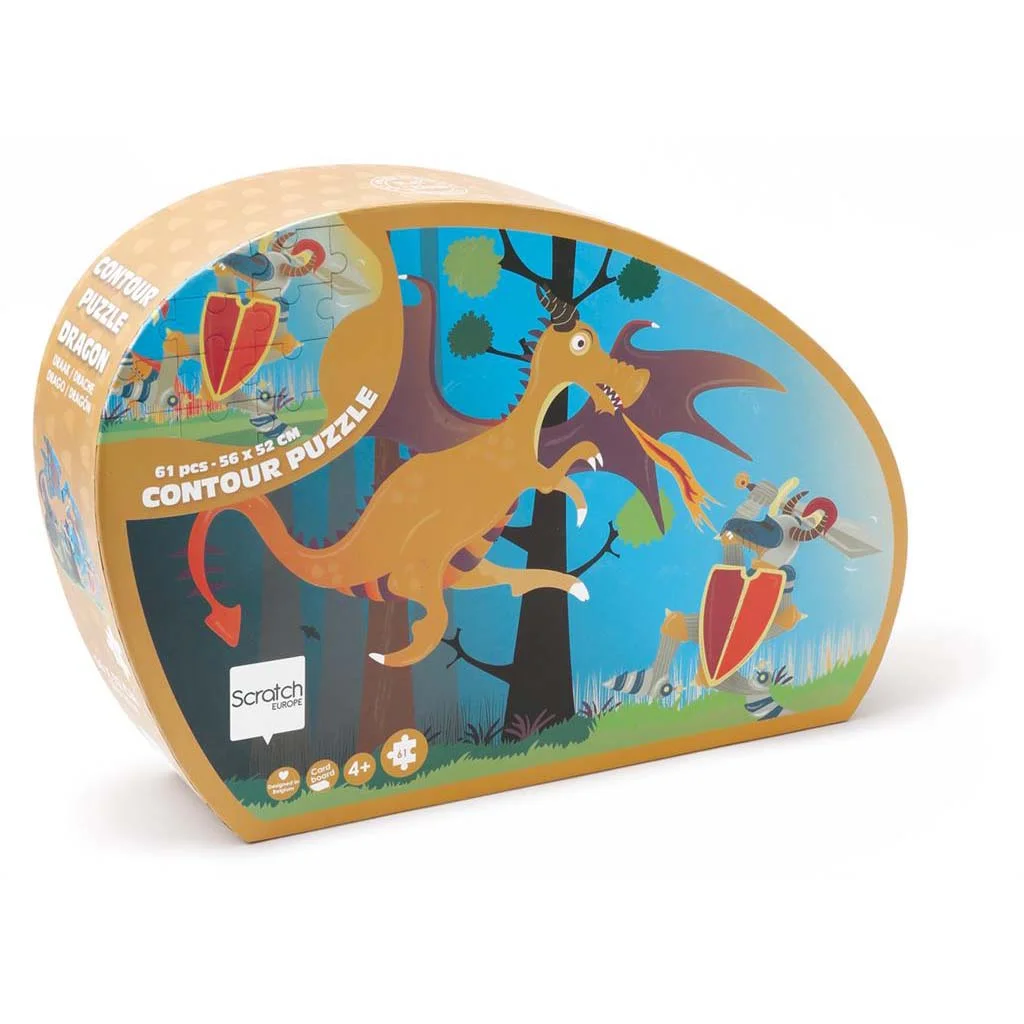 Φωτογραφία προϊόντος: Scratch CONTOUR PUZZLE DRAGON 61pcs
