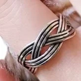 Φωτογραφία προϊόντος: Peach Jewelry Δαχτυλίδι Ασήμι 925 Πλεξούδα L