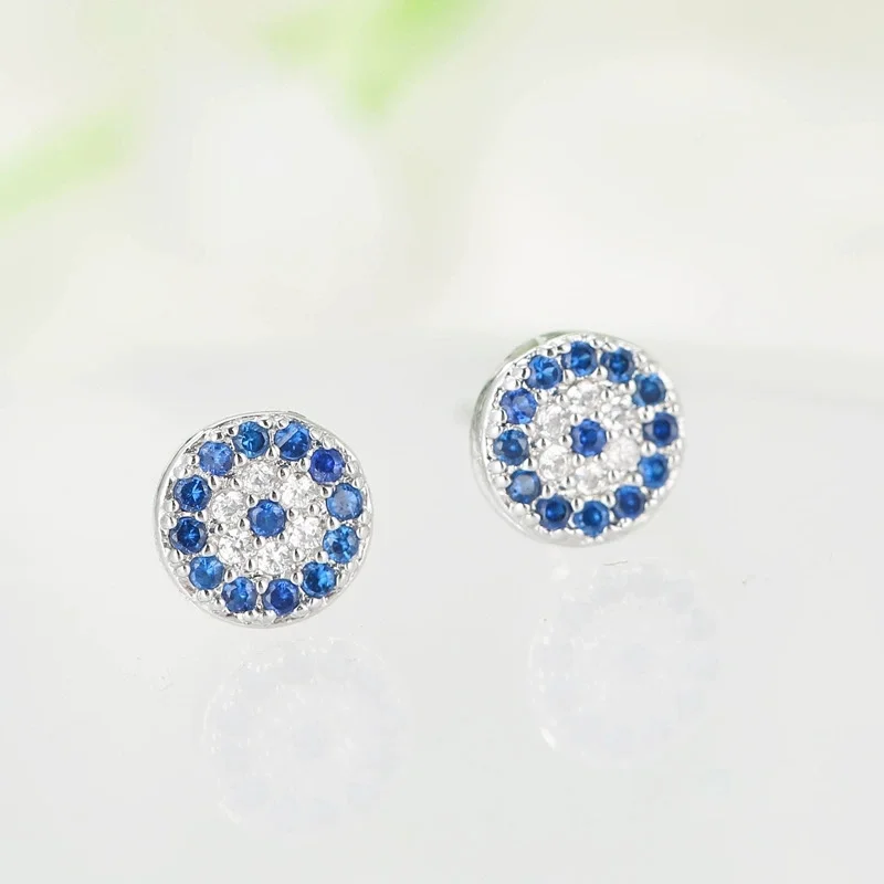 Φωτογραφία προϊόντος: Peach Jewelry Σκουλαρίκι Ματάκι Με Ζιρκόν Ασήμι 925