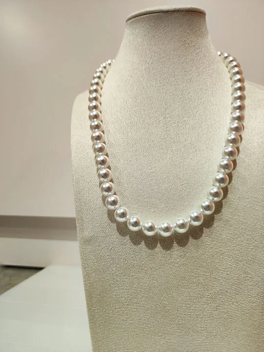 Φωτογραφία προϊόντος: Peach Jewelry Κολιέ με Φυσικά Μαργαριτάρια 13mm, 46cm με Κούμπωμα από Ασήμι 925 - 60gr