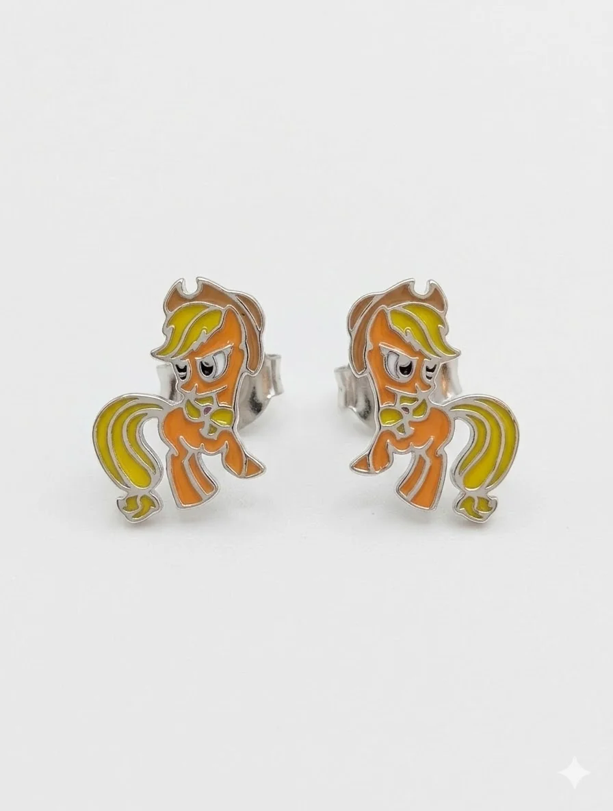 Φωτογραφία προϊόντος: Peach Jewelry Παιδικά Σκουλαρίκια Ασημι 925 poni