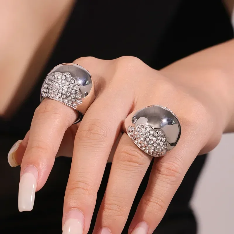 Φωτογραφία προϊόντος: Peach Jewelry Δαχτυλίδι Κομψό Στυλ Από Ανοξείδωτο Ατσάλι Με Ζιρκόνια 5A ρυθμιζόμενο