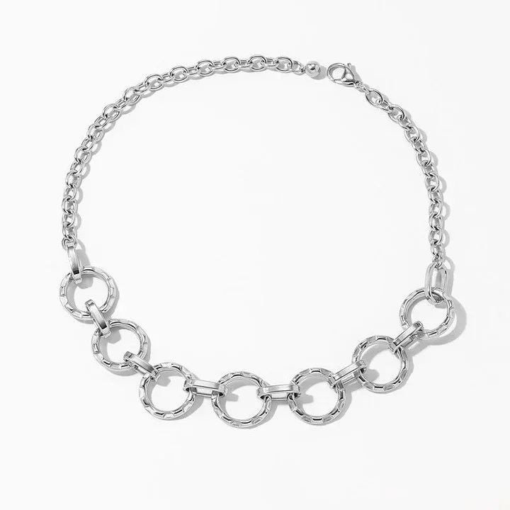Φωτογραφία προϊόντος: Peach Jewelry Κολιέ Μοντέρνο Καθαρό από 316 Ανοξείδωτο Ατσάλι Επιχρυσωμένα 16K λευκόχρυσο