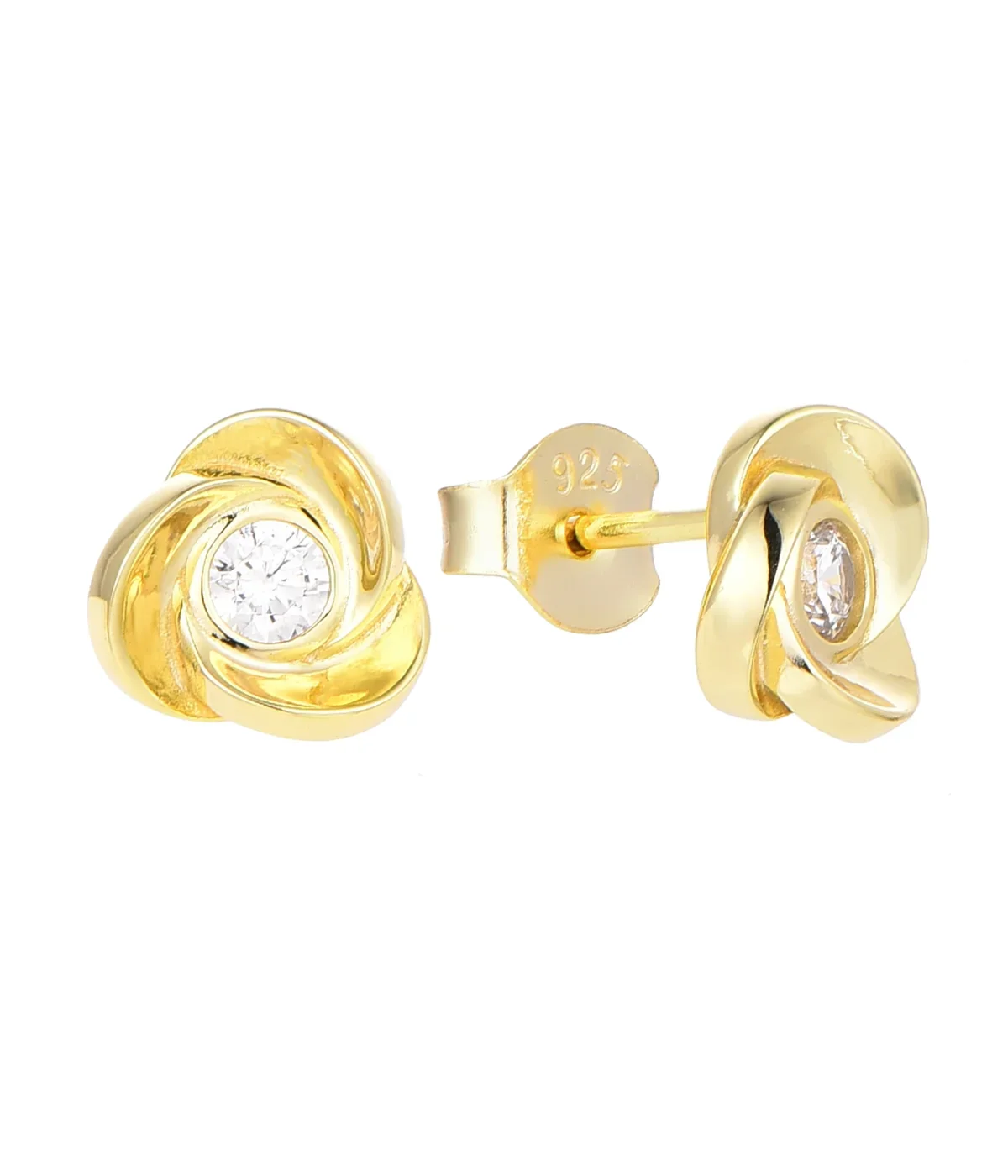 Φωτογραφία προϊόντος: Peach Jewelry Σκουλαρίκια Laura Ασήμι 925 Τριαντάφυλλο Με Κρύσταλλο Επιχρυσωμένα 18Κ