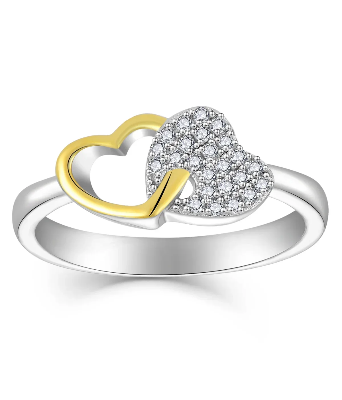 Φωτογραφία προϊόντος: Peach Jewelry Δαχτυλίδι Laura Ασήμι 925 Καρδιές Επιχρυσωμένο 18Κ