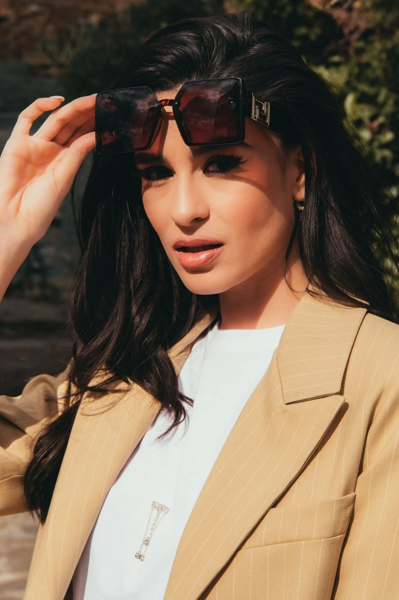 Φωτογραφία προϊόντος: Antithesis Clothing Γυαλιά Ηλίου Riana Με Τετράγωνο Φακό - Animal Print Καφέ