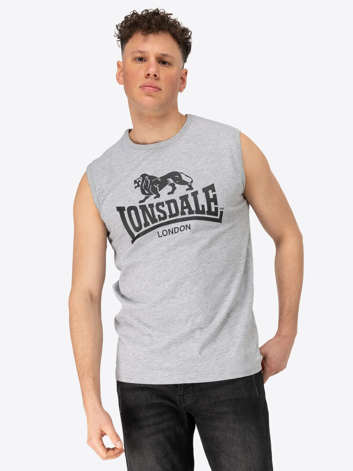 Φωτογραφία προϊόντος: Lonsdale Clopton Ανδρικό Αμάνικο T-shirt 117332-1527 Γκρι