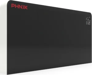 Φωτογραφία προϊόντος: PHNIX PFP-025V-CB Fan Coil Glass νερού ψύξης-θέρμανσης 1kw-2.55kw με Μαύρο Τζάμι