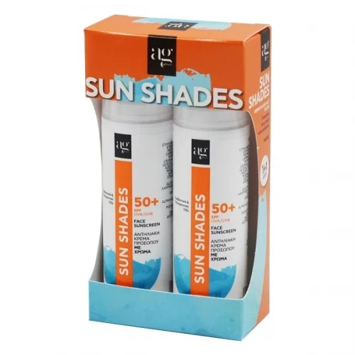 Φωτογραφία προϊόντος: AG Pharm Face Sunscreen Cream Tinted Spf50+ 2x50ml