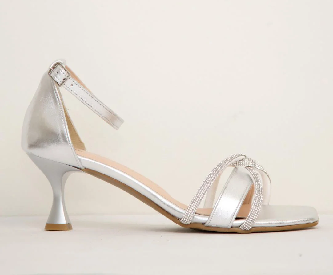 Φωτογραφία προϊόντος: Anteos Shoes 11300 Γυναικεία Πέδιλα Eco σε Ασημί χρώμα