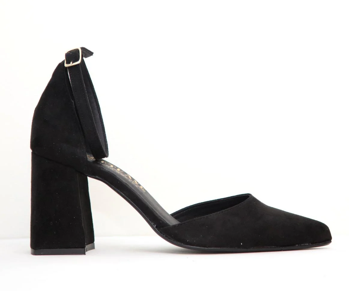 Φωτογραφία προϊόντος: Anteos Shoes 0703 Γυναικείες Γόβες Eco σε Μαύρο καστόρι χρώμα