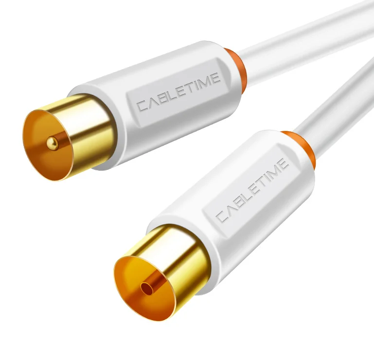 Φωτογραφία προϊόντος: CABLETIME καλώδιο κεραίας CT-AV101, 75 Ohm, 2m, λευκό